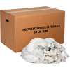 Global Industrial Recycled White Cut Rags, 50 Lb. Box