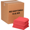 Global Industrial™ 100% Cotton Red Shop Towels, 10 Lb.Box
