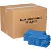 Global Industrial 100% Cotton Blue Huck Towels, 25 Lb. Box
