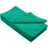 Global Industrial 300 GSM Microfiber Cleaning Cloths, 16" x 16", Green, 12 Cloths/Pack