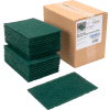Global Industrial Medium Duty Scouring Pads, Green, 6" x 9" - Case of 20 Pads