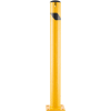 Global Industrial Steel Bollard w/Chain Slots & Removable Cap, 4-1/2"Dia. x 48"H, Yellow