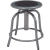 NPS Steel Designer Stool - Adjustable Height - Black with Gray Frame - 6800 Series