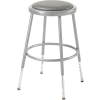 Interion® Steel Shop Stool with Padded Seat - Adjustable Height 19" - 27" - Gray - Pack of 2