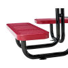 Global Industrial 46in Child Size Square Outdoor Steel Picnic Table - Perforated Metal - Red
																			