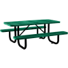 Global Industrial™ 6' Rectangular Picnic Table, Perforated Metal, Green