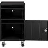 Mobile Computer Cabinet K/D, Black
																			