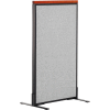 Interion® Deluxe Freestanding Office Partition Panel, 24-1/4"W x 43-1/2"H, Gray