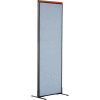 Interion® Deluxe Freestanding Office Partition Panel, 24-1/4"W x 73-1/2"H, Blue