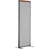 Interion® Deluxe Freestanding Office Partition Panel, 24-1/4"W x 73-1/2"H, Gray