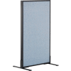 Interion® Freestanding Office Partition Panel, 24-1/4"W x 42"H, Blue