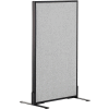 Interion® Freestanding Office Partition Panel, 24-1/4"W x 42"H, Gray