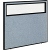 Interion® Office Partition Panel with Partial Window, 48-1/4"W x 42"H, Blue