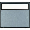Office Partition Panel with Window, 48-1/4 W x 42 H, Blue
																			