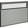 Interion® Office Partition Panel with Partial Window, 60-1/4"W x 42"H, Gray