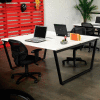 Interion® Collaboration Table - Double - 60"W x 60"D x 30"H - Gray