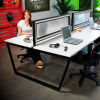 Fluted Polycarbonate Divider Screen for Double Workstation (694860)
																			