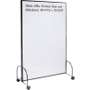 Interion® Mobile Office Partition Panel with 2-sided Whiteboard, 48-1/4"W x 75-1/2"H