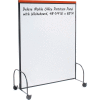 Global Industrial Deluxe Mobile Office Partition Panel, Double-sided Whiteboard, 48-1/4Wx65H