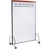 Deluxe Mobile Office Partition Panel with Whiteboard, 48-1/4"W x 77"H
																			