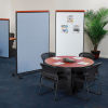 Deluxe Mobile Office Partition Panel with Whiteboard, 48-1/4"W x 65"H
																			