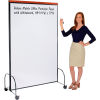 Deluxe Mobile Office Partition Panel with Whiteboard, 48-1/4"W x 77"H
																			