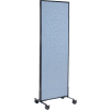 Interion® Mobile Office Partition Panel, 24-1/4"W x 75"H, Blue