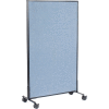 Interion® Mobile Office Partition Panel, 36-1/4"W x 63"H, Blue