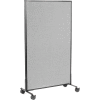 Interion® Mobile Office Partition Panel, 36-1/4"W x 63"H, Gray