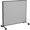 Mobile Office Partition Panel, 48-1/4 W x 42 H, Gray
																			
