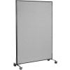 Mobile Office Partition Panel, 48-1/4 W x 72 H, Gray
																			