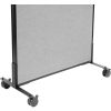 ile Deluxe Office Partition Panel, 36-1/4 W x 73-1/2 H, Gray
																			