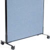 Mobile Deluxe Office Partition Panel, 48-1/4 W x 61-1/2 H, Blue
																			
