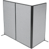 Interion® Freestanding 3-Panel Corner Room Divider, 36-1/4"W x 72"H Panels, Gray