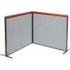 Interion® Deluxe Freestanding 2-Panel Corner Room Divider, 48-1/4"W x 43-1/2"H Panels, Gray