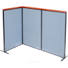 Interion® Deluxe Freestanding 3-Panel Corner Room Divider, 36-1/4"W x 61-1/2"H Panels, Blue