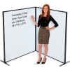 Interion® Freestanding 2-Panel Corner Room Divider with Whiteboard, 48-1/4"W x 60"H