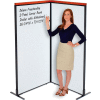 Interion® Deluxe Freestanding 2-Panel Corner Room Divider with Whiteboard, 36-1/4"W x 73-1/2"H