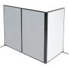 Freestanding 3-Panel Corner Room Divider with Whiteboard, 36-1/4 W x 60 H, Gray
																			