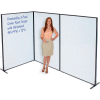 Interion® Freestanding 3-Panel Corner Room Divider with Whiteboard, 48-1/4"W x 72"H
