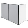 Freestanding 3-Panel Corner Room Divider with Whiteboard, 48-1/4 W x 72 H, Gray
																			