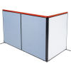 Deluxe Freestanding 3-Panel Corner Room Divider with Whiteboard, 48-1/4 W x 61-1/2 H, Blue
																			