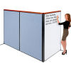 Deluxe Freestanding 3-Panel Corner Room Divider with Whiteboard, 48-1/4 W x 73-1/2 H, Blue
																			