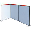 Deluxe Freestanding 3-Panel Corner Room Divider with Whiteboard, 48-1/4 W x 73-1/2 H, Blue
																			