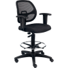 Interion® Drafting Stool- Fabric - Black