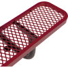 96in ADA Expanded Metal Picnic Table, Red
																			