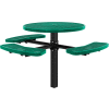 Global Industrial™ 46" Round Picnic Table, In Ground Mount, ADA Compliant, Green