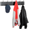 Interion® Wall Mounted Coat Rack - Black