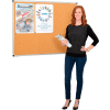 Global Industrial™ Cork Bulletin Board - 5' x 3' - Aluminum Frame