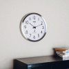 Global Industrial™ Atomic Wall Clock 14" Stainless Steel